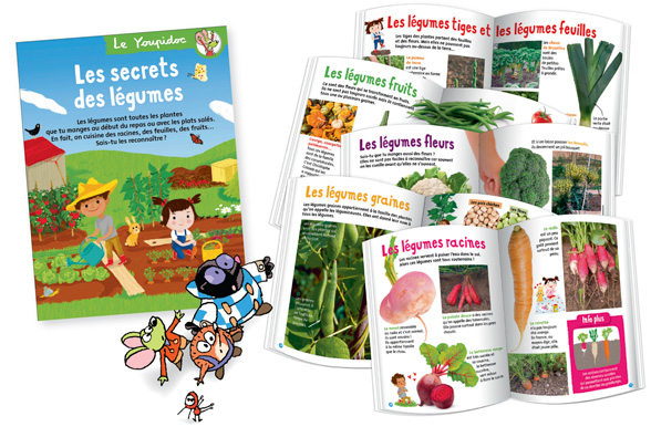 Huit pages pour découvrir plein de légumes pour mieux les manger !