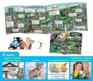 Un dépliant de Tokyo, la capitale du Japon. Texte : Catherine Loizeau. Illustration : Cyrille Meyer.