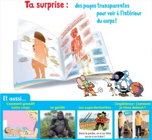 Ta surprise : des pages transparentes pour voir à l'intérieur de ton corps