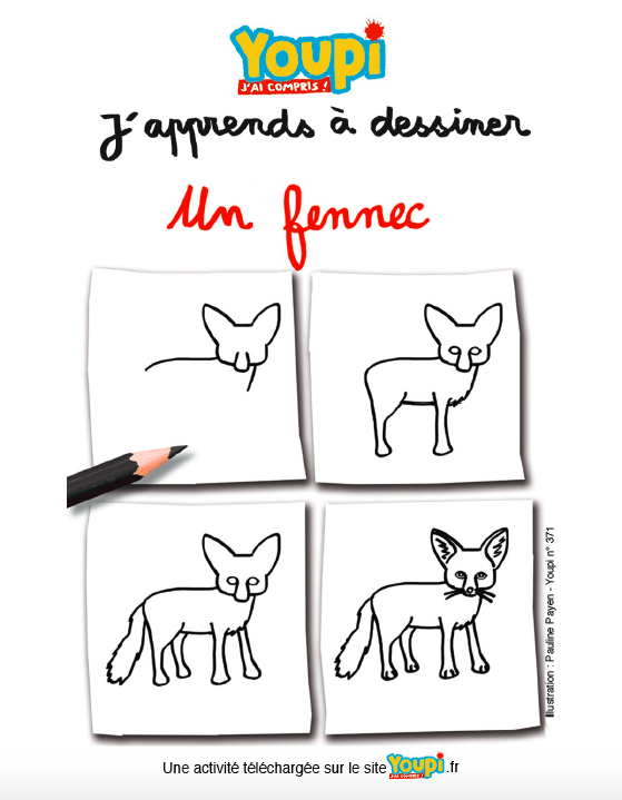 J'apprends à dessiner un fennec