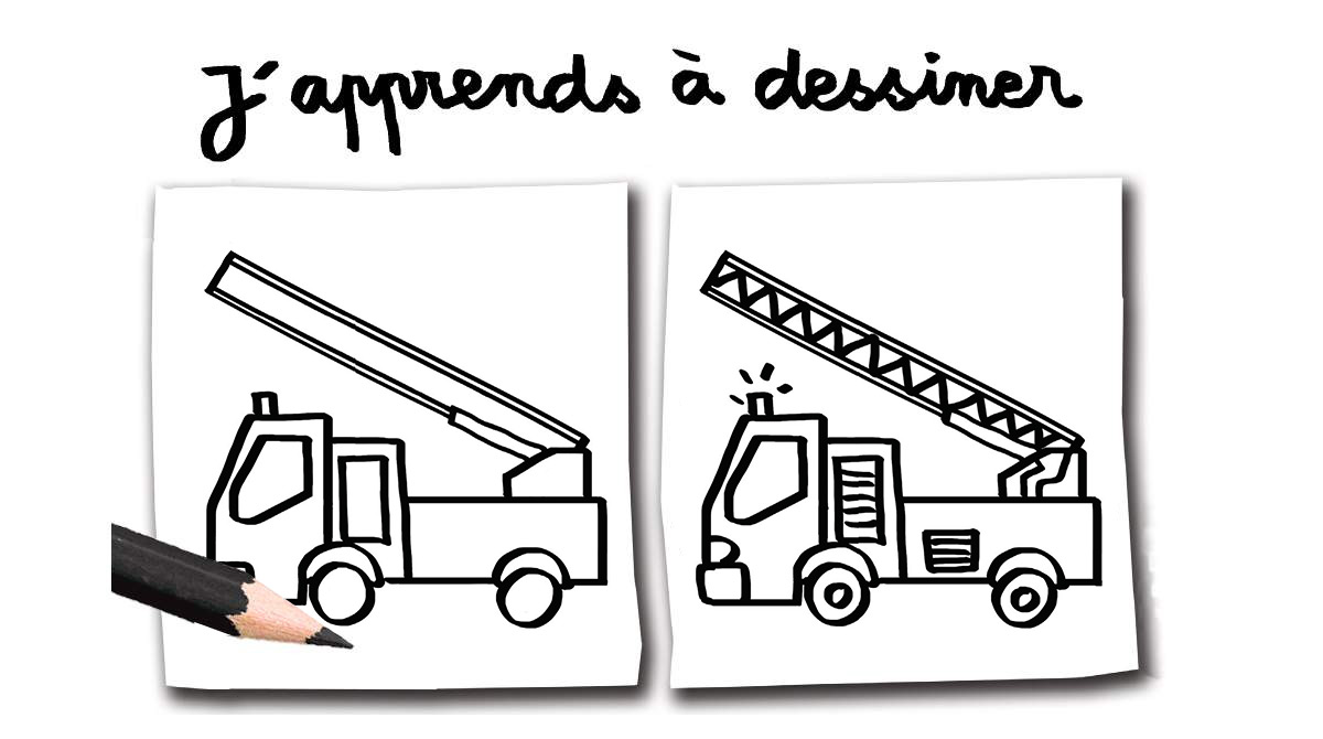 J'apprends à dessiner un camion de pompiers - Carole Gauthier - Youpi n°381 - Juin 2020